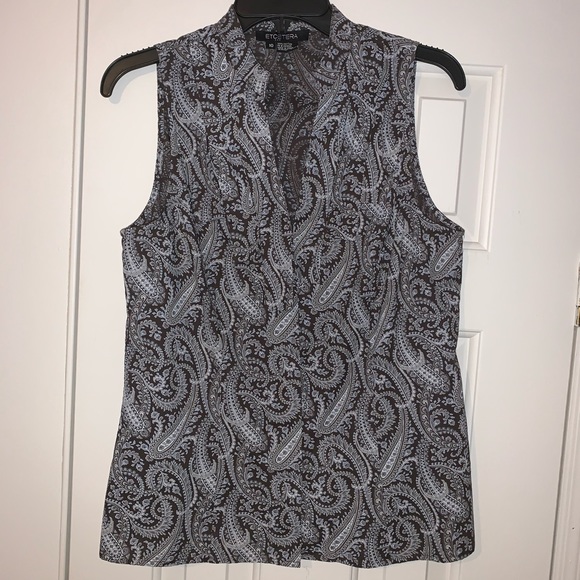 Etcetera Tops - EUC Etcetera Button Down Sleeveless Blouse Sz 10